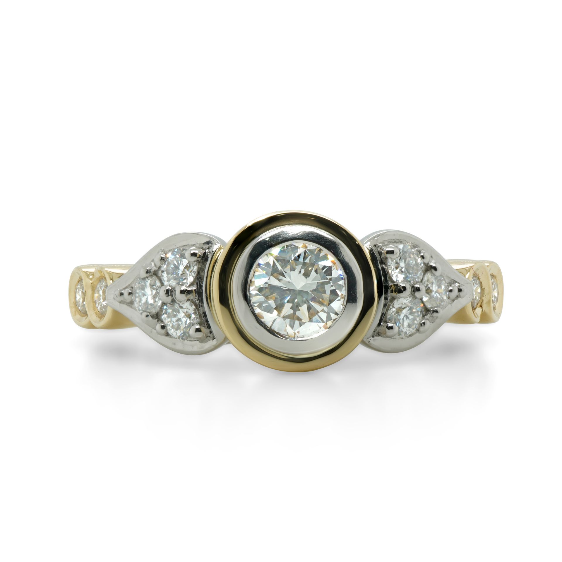 yellow and white diamond ring — Burleigh, QLD — Deer Honey Jewellery