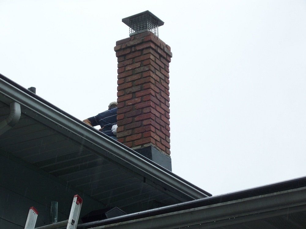 New Red Brick Chimney - residential masonry  in Middletown, NJ