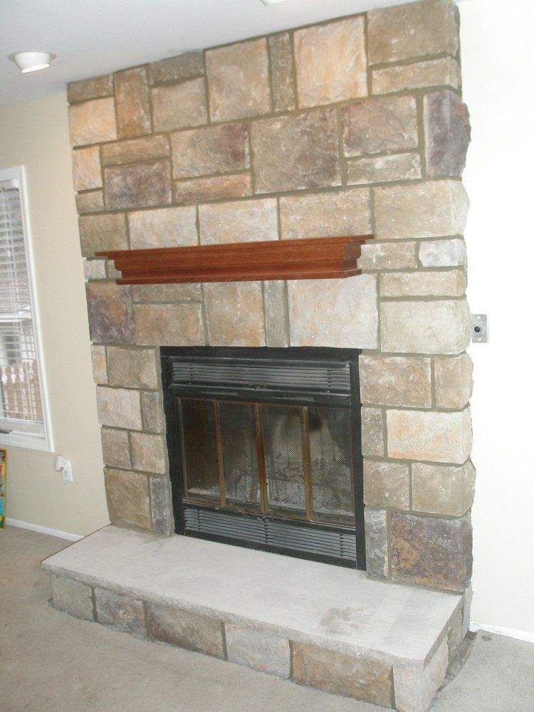 stone brick fireplace - fireplace remodeling in Middletown, NJ