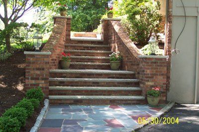 Grand Red Brick Stairway - Masonry in Middletown, NJ