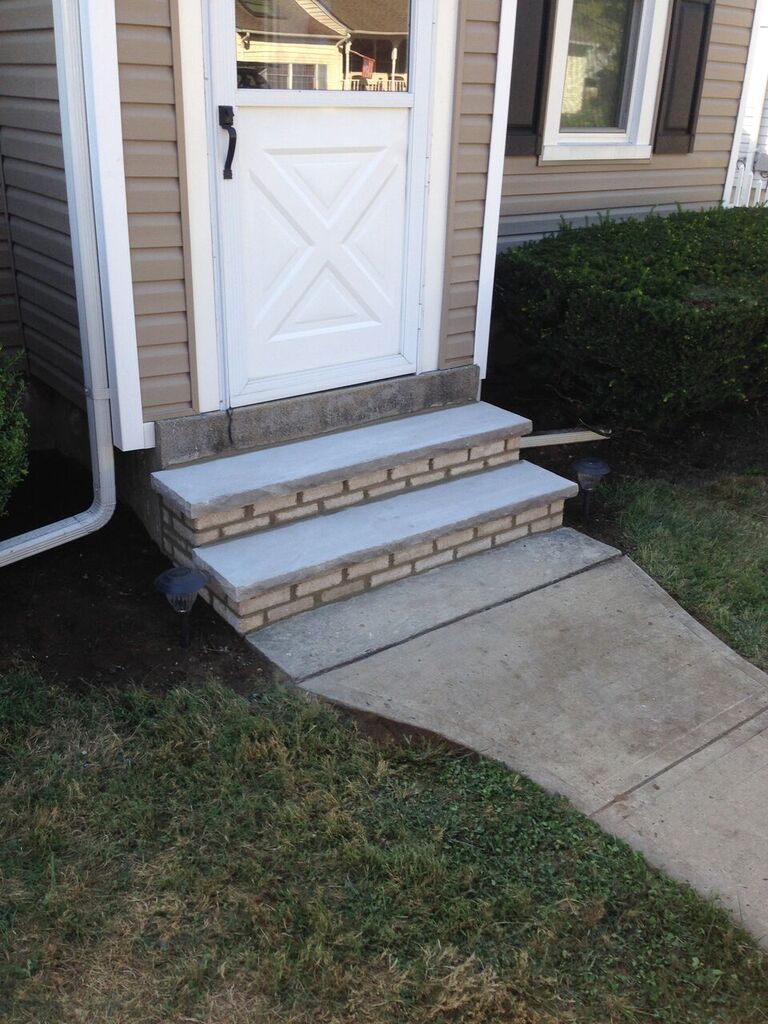 Grey Brick Steps - Masonry in Middletown, NJ