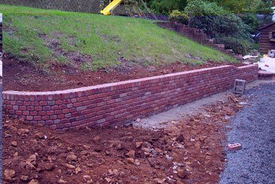 Red Brick Retaining wall - Masonry in Middletown, NJ