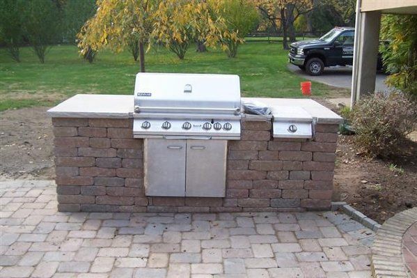 brick grill area - residential masonry in Middletown, NJ