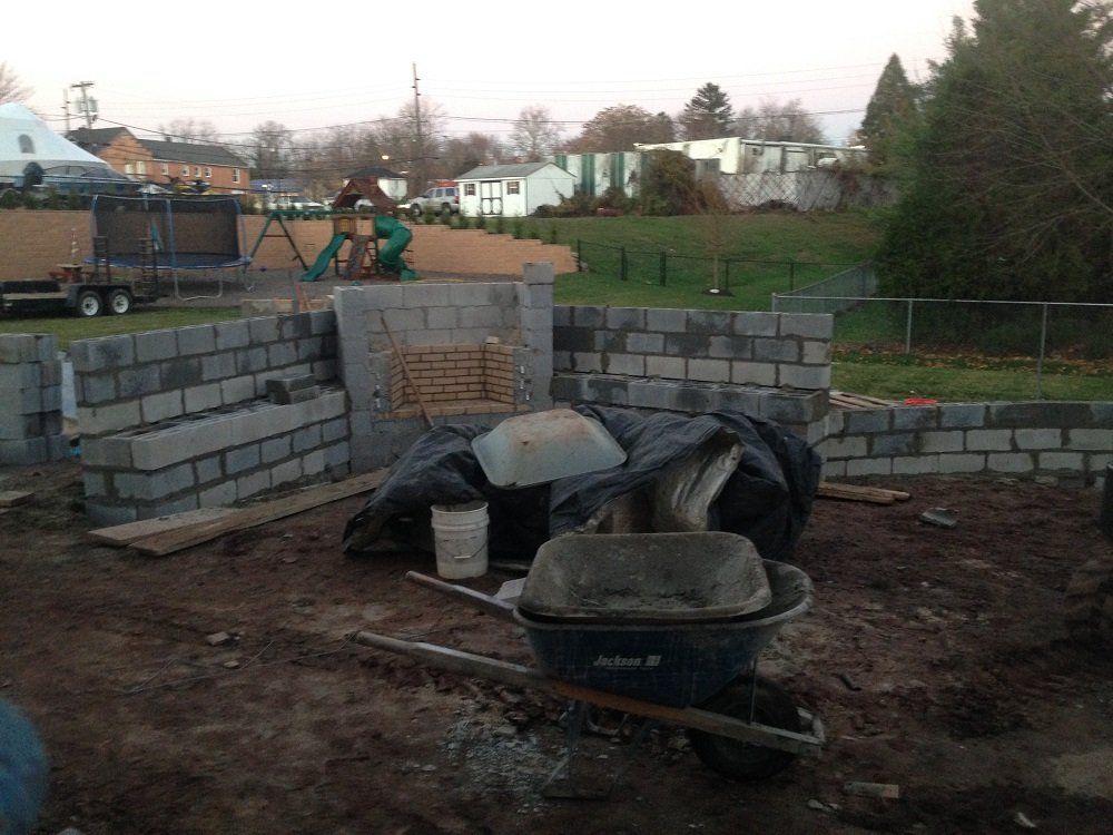 outdoor fireplace construction work - residential masonry contractor in Middletown, NJ