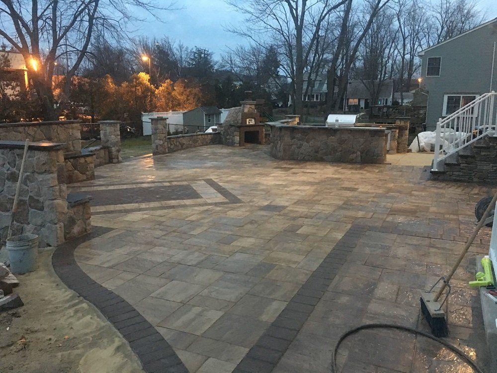 beautiful custom outdoor living space - residential masonry in Middletown, NJ