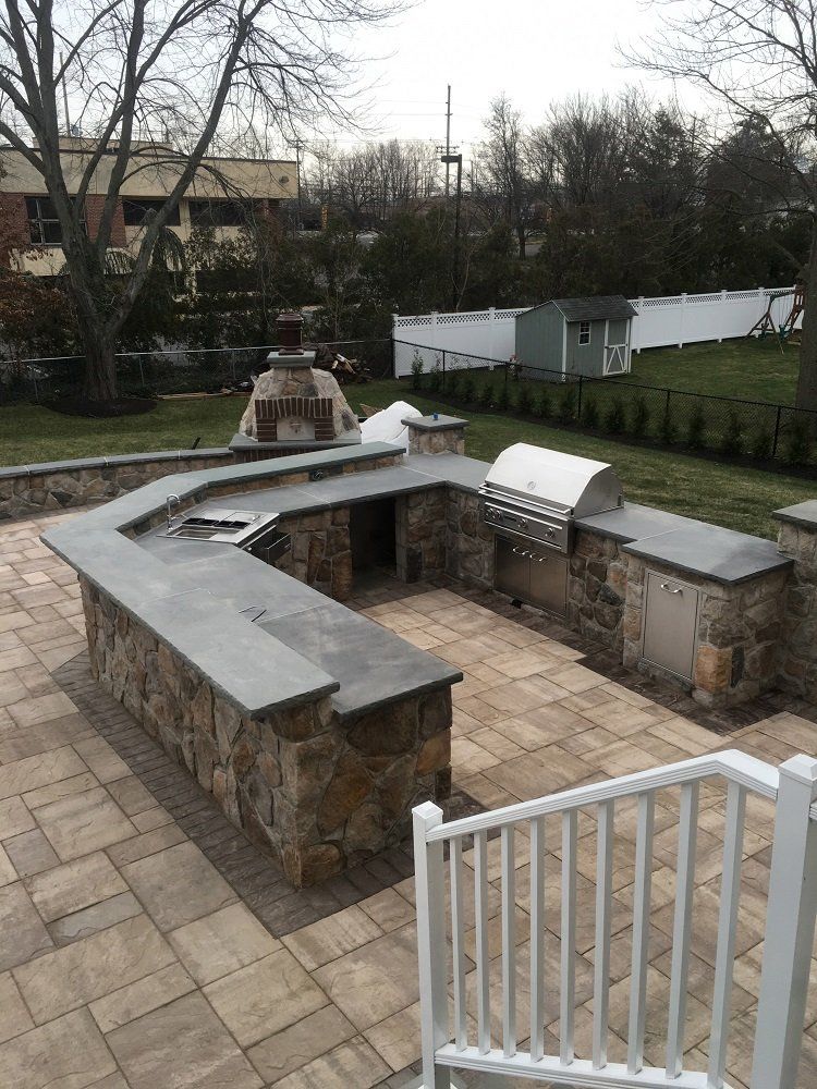 Custom outdoor kitchen - residential masonry contractor in Middletown, NJ