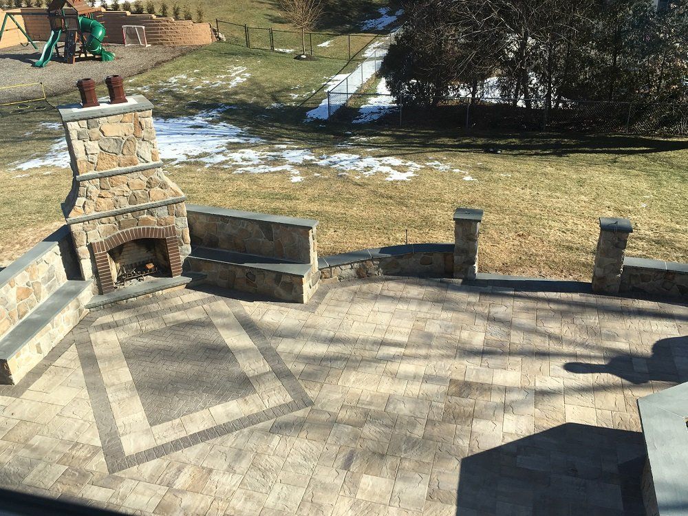 beautiful outdoor living space - custom masonry in Middletown, NJ
