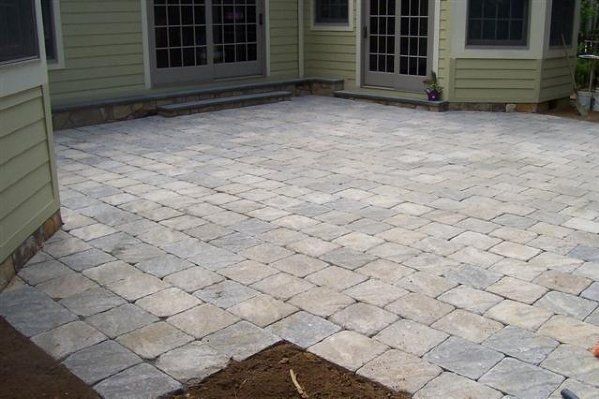 stone patio job - patio installation clearing land to begin patio remodel - residential masonry in Middletown, NJ