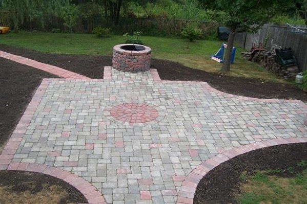 paved patio area - paver installation clearing land to begin patio remodel - residential masonry in Middletown, NJ