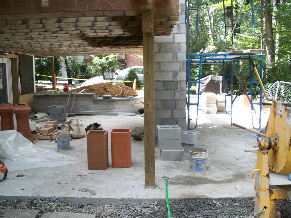 Outdoor patio remodeling job - custom outdoor living spaces in Middletown, NJ