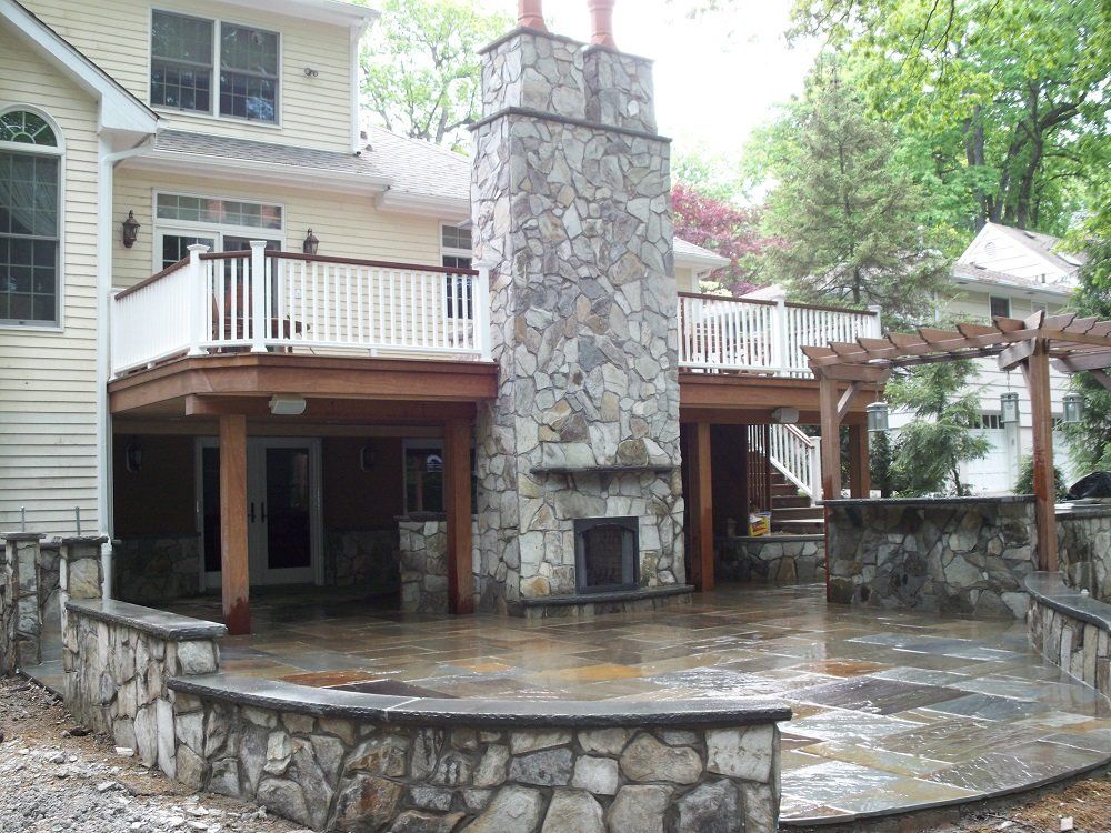 custom built outdoor living area - residential masonry contractor in Middletown, NJ