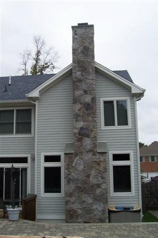 Stone chimney construction - residential masonry  in Middletown, NJ