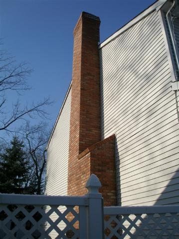 brick chimney addition - residential masonry  in Middletown, NJ