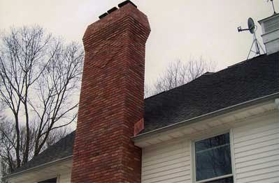 New Red Brick Chimney - residential masonry  in Middletown, NJ