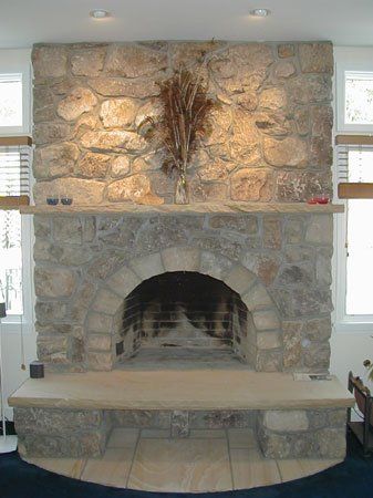 Stone fireplace -custom masonry in Middletown, NJ