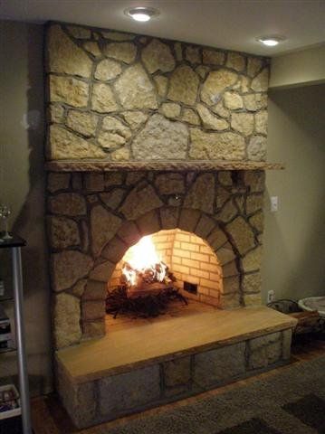 charming stone fireplace - residential mason in Middletown, NJ