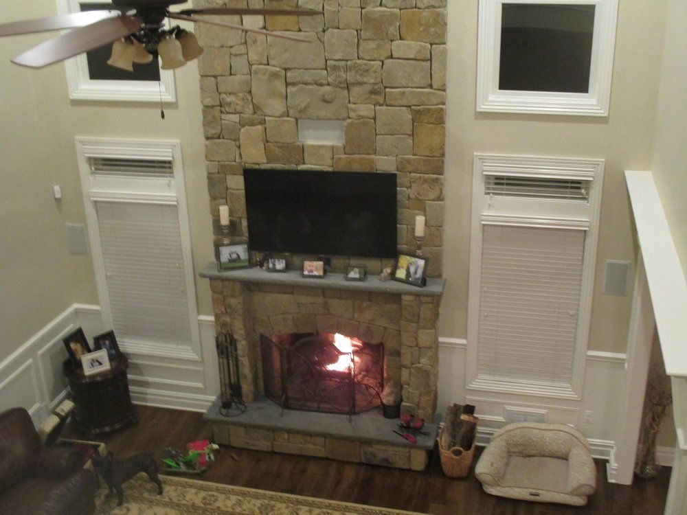 custom stone fireplace - residential stone masonry in Middletown, NJ