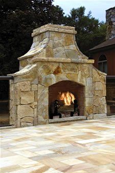 beautiful outdoor fireplace - outdoor fireplaces in Middletown, NJ