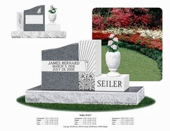 A picture of a gravestone for james bernard seiler