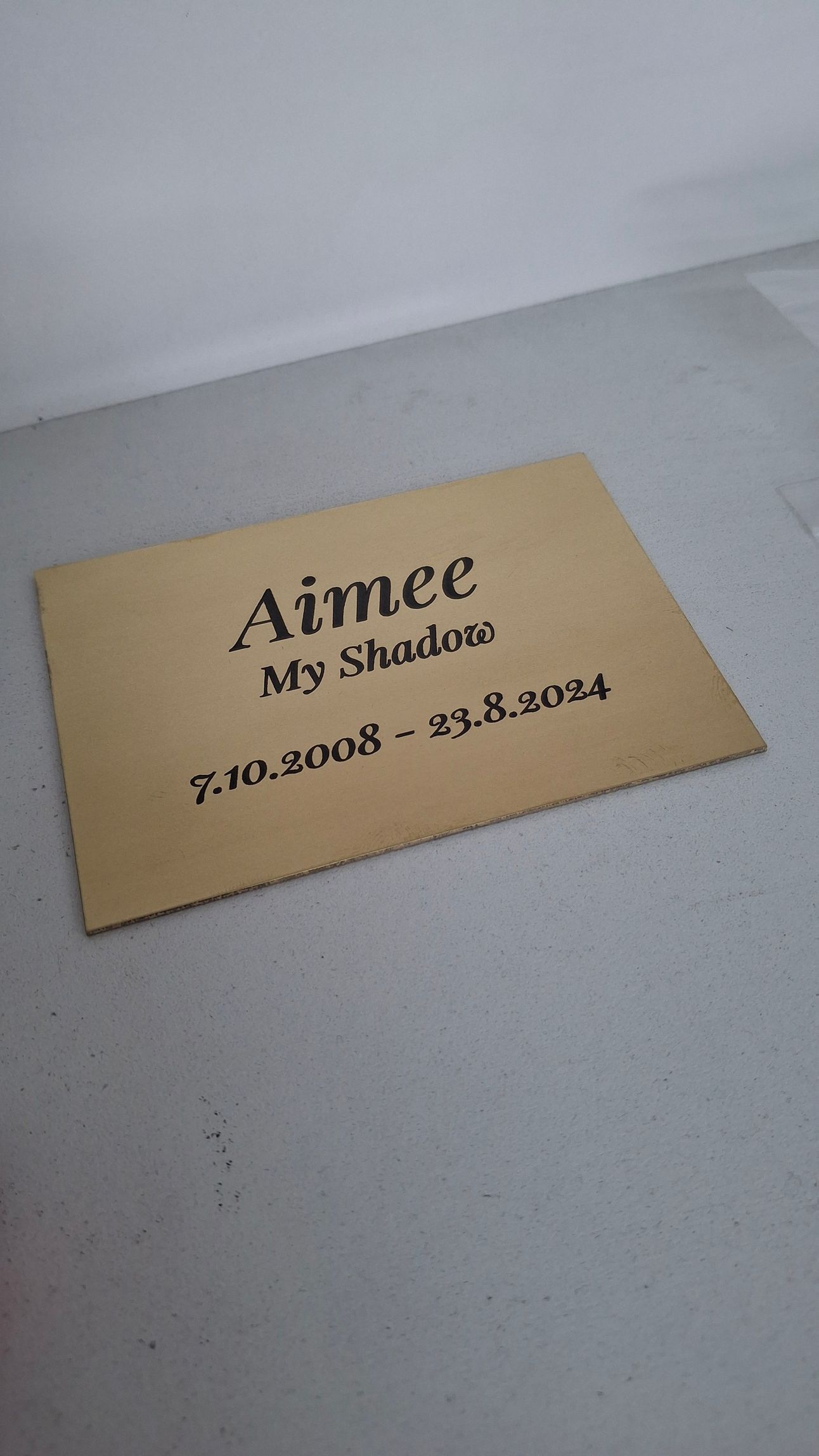 Gold Metal Plaque With Engraving — NMTG Engraving in Shellharbour, NSW