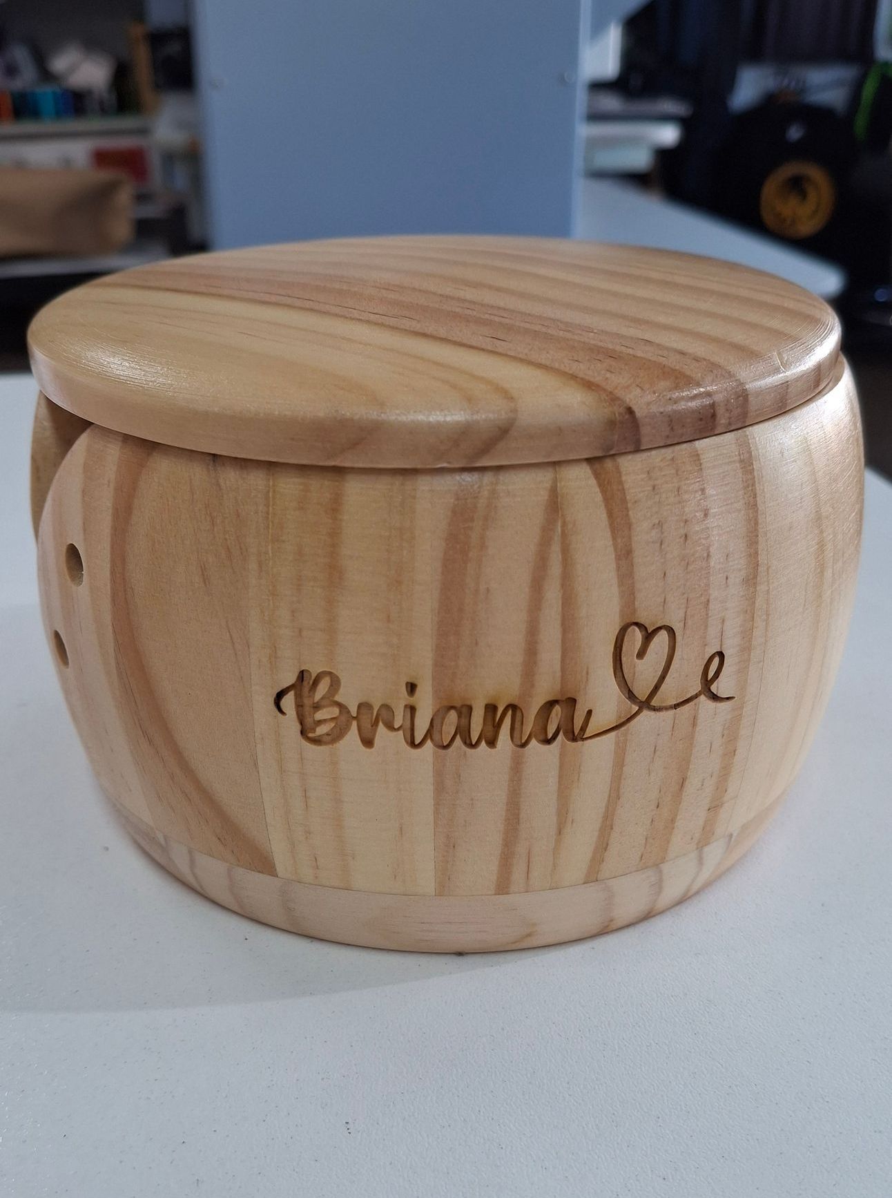 A Wooden Box With Engraving On The Font — NMTG Engraving in Helensburgh, NSW