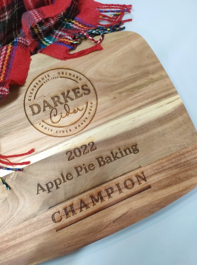 A Wooden Cutting Board With Engrave — NMTG Engraving in Wollongong, NSW