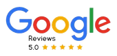 A google logo with five stars on it
