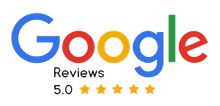 A google logo with five stars on it
