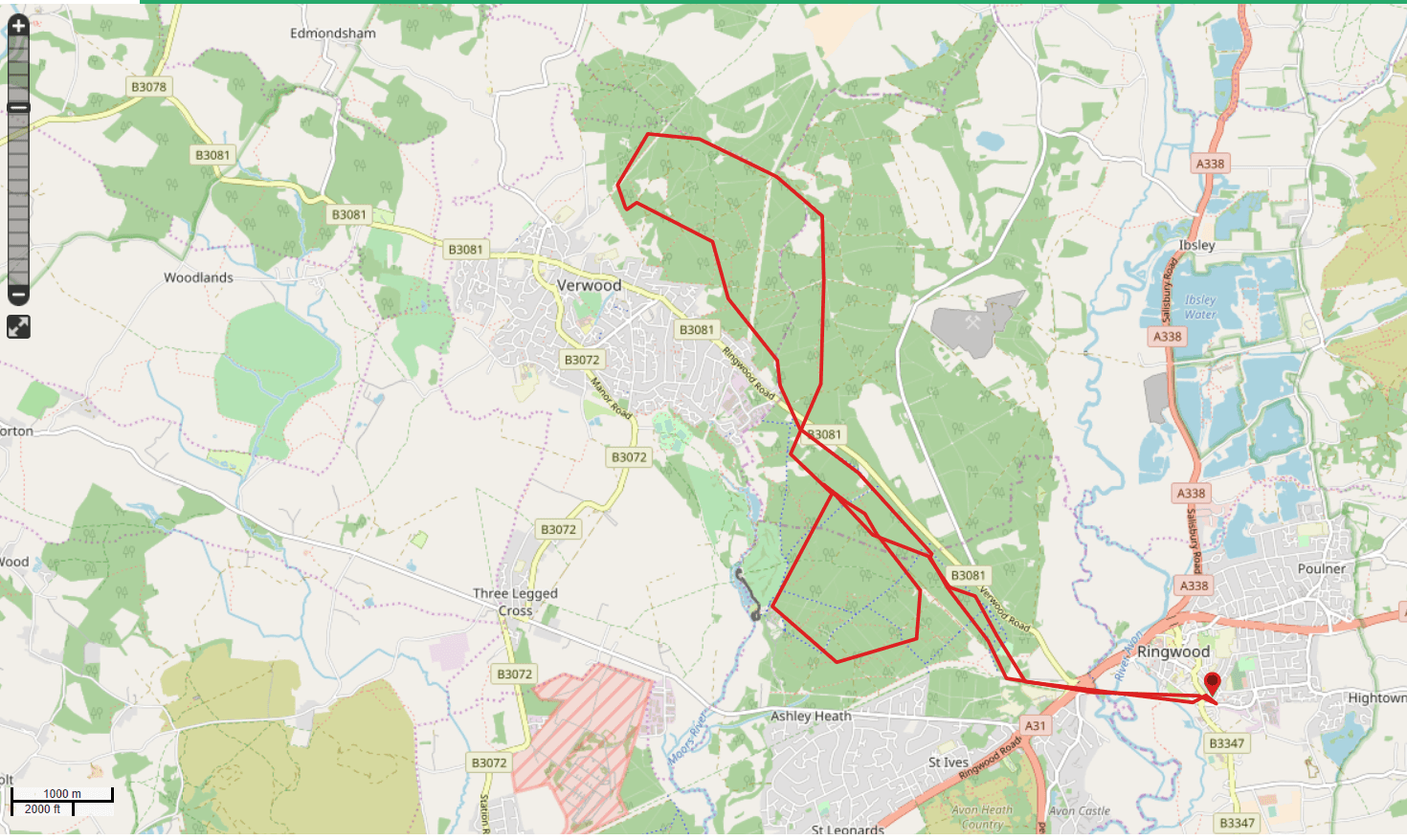 new forest bike rides map