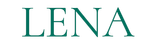 El nombre Lena está escrito en blanco y negro sobre un fondo blanco.