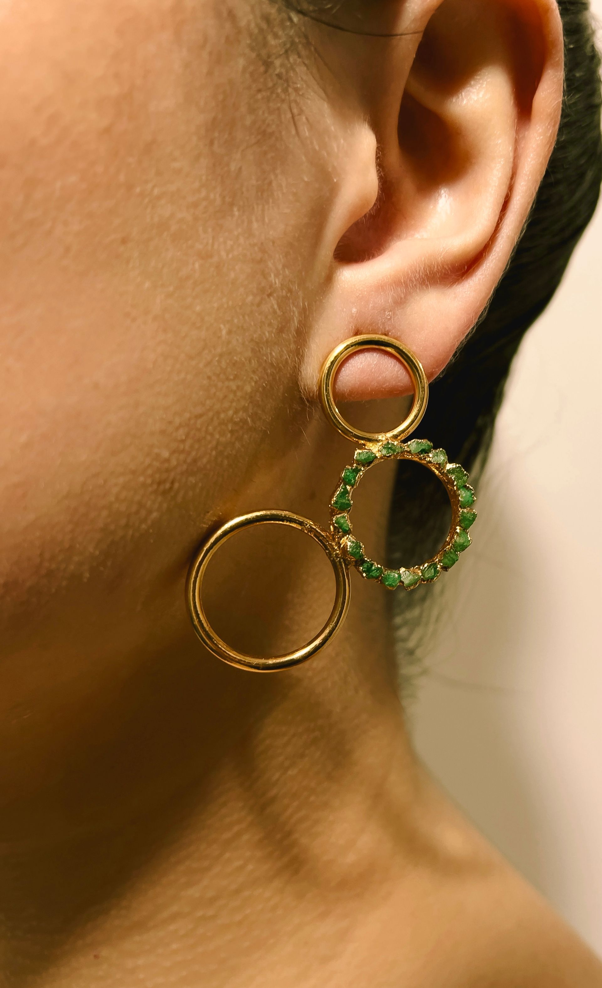 THREE ORBIT EARRINGS