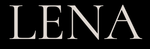 El nombre Lena está escrito en blanco y negro sobre un fondo blanco.