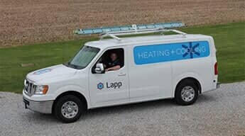 Man Driving The Service Van — Air Conditioning in Mount Vernon, OH