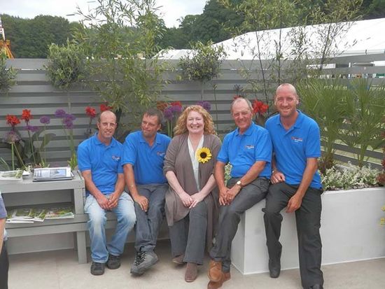 Charlie Dimmock and the team