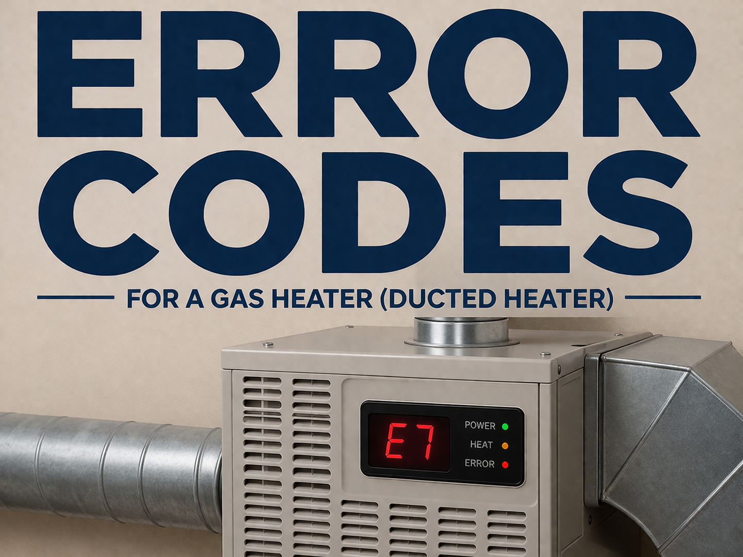 Gas Ducted Heater Error Codes