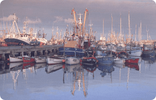 Cornish town harbour