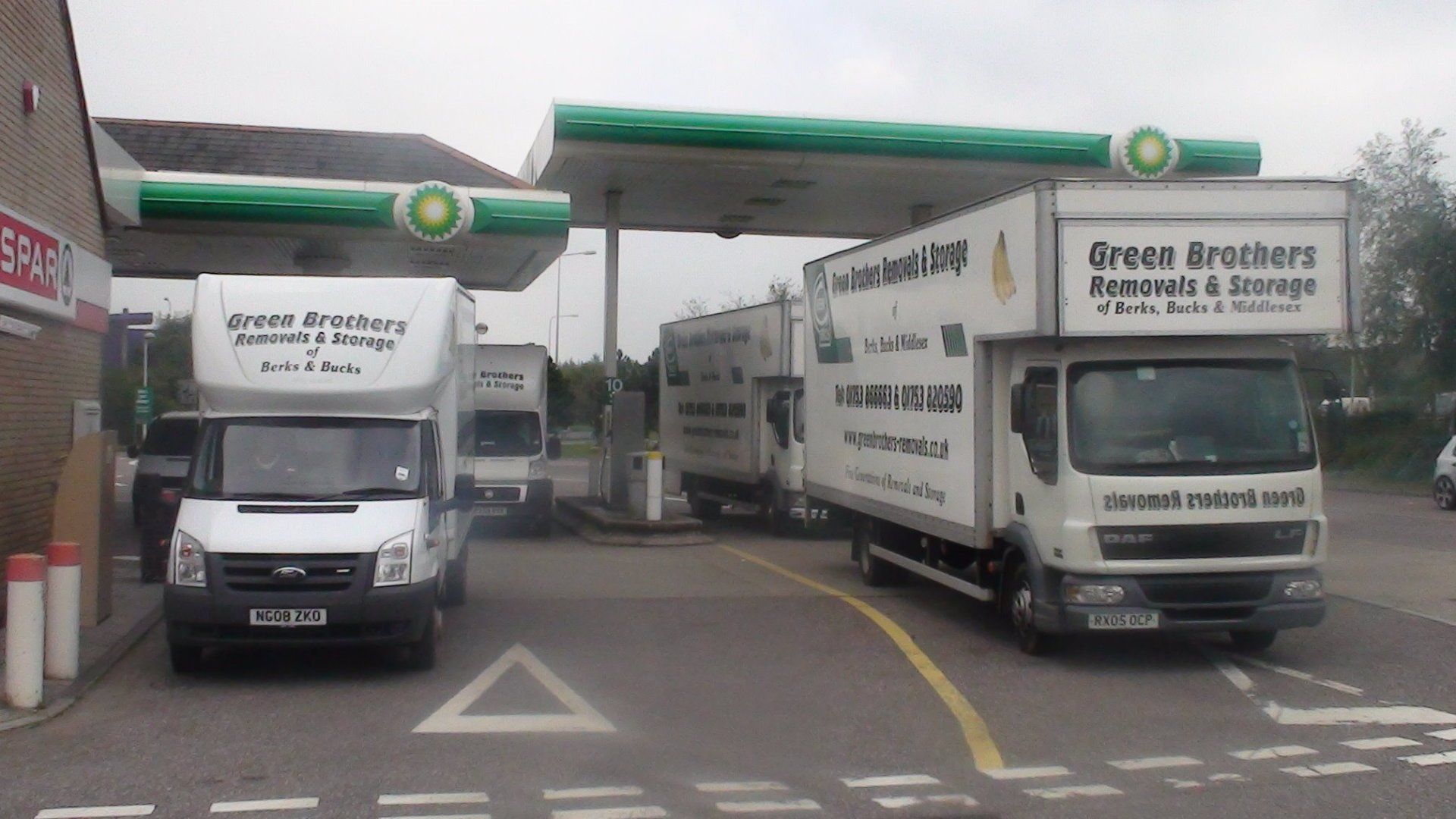 Slough - Green Bros Removals and Storage - trucks on the road