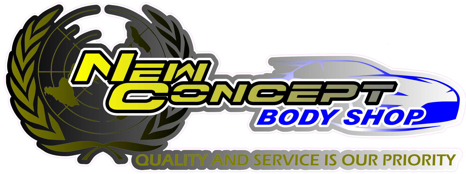 new concept body shop business logo