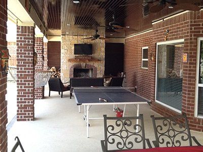 Back Deck with a Ping Pong table