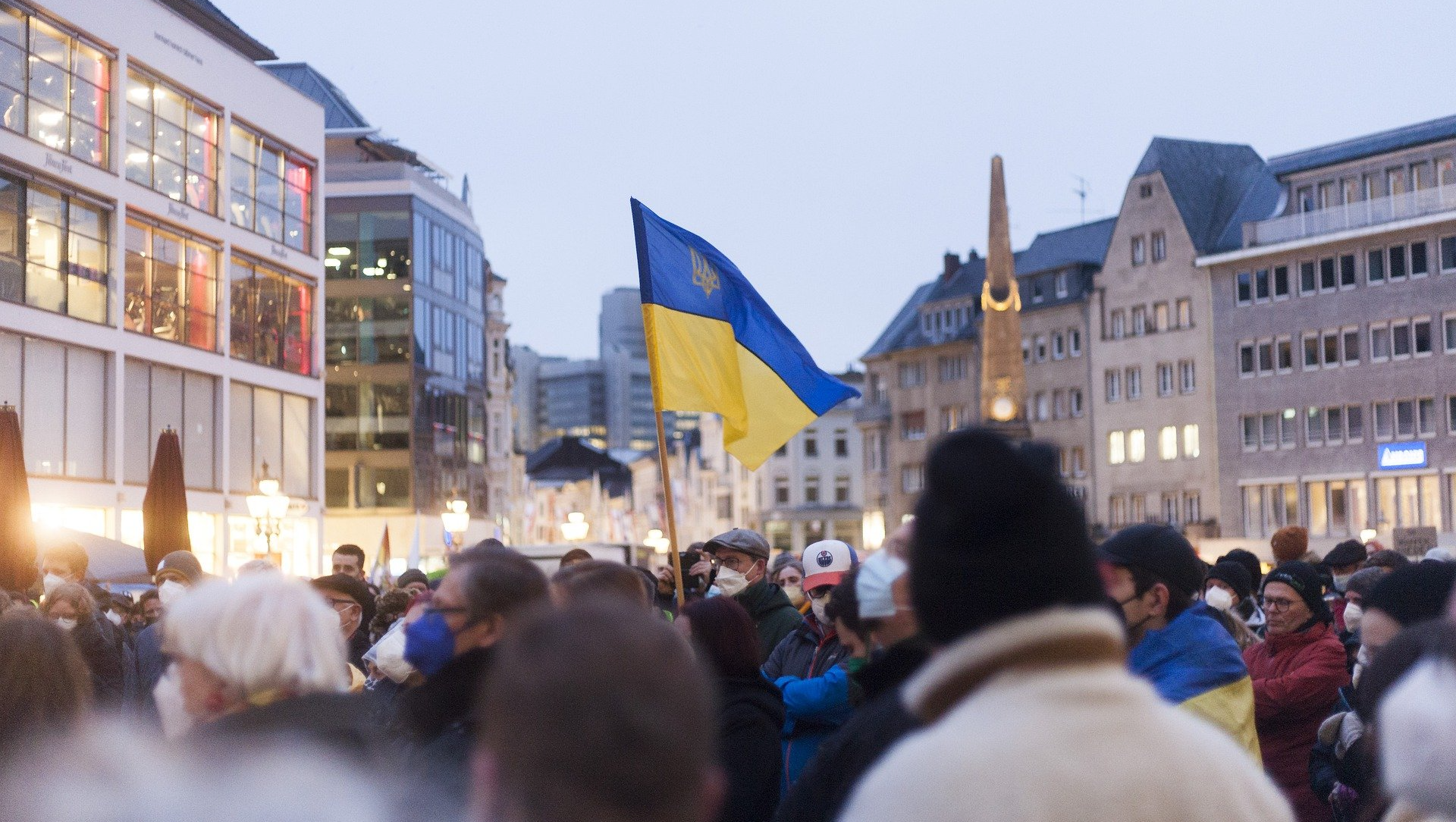 Ukraine flag, demonstration, #StandwithUkraine