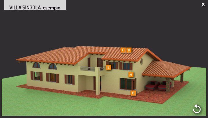 Rendering di una villa singola