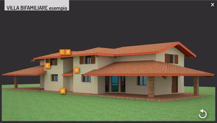 Rendering di una villa famigliare