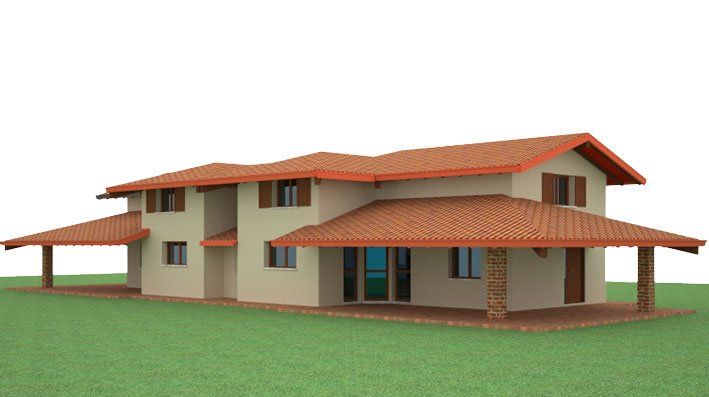 rendering di una villa