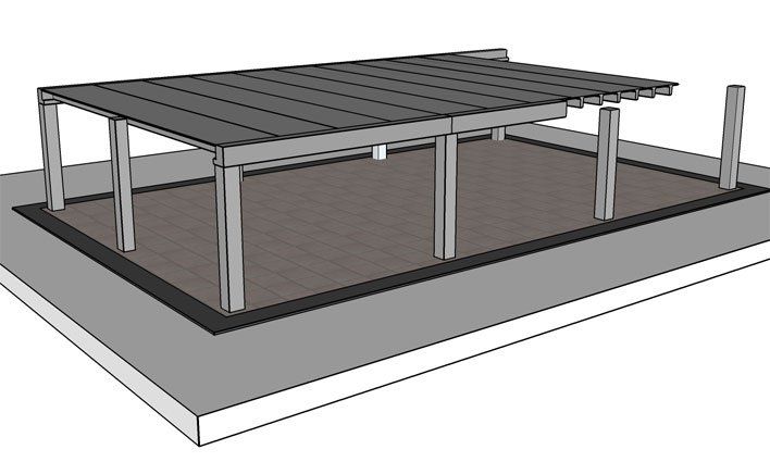 Copertura piana con tegolo tt