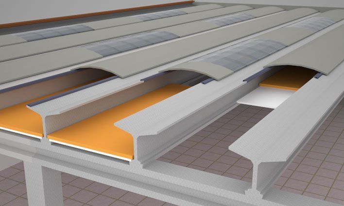 capannone industriale con copertura a canale Y