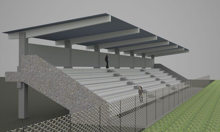 modellino tribune da stadio