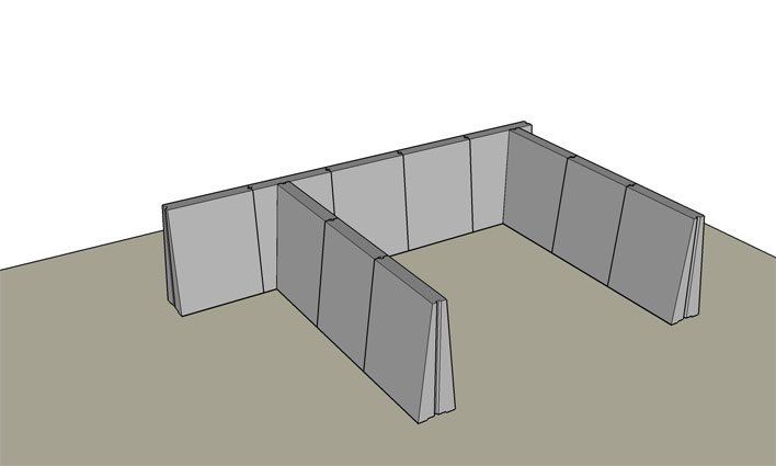 rendering di muri divisori