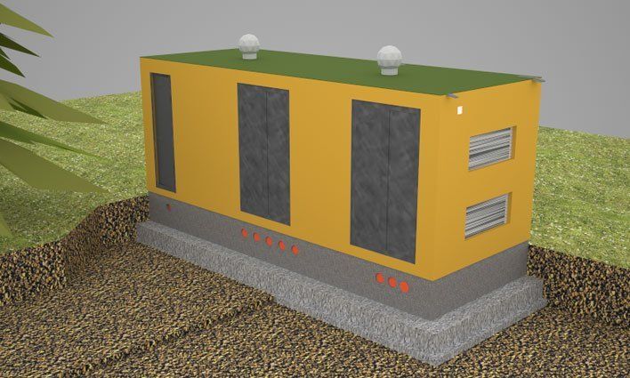 rendering di una cabina elettrica MB-BT