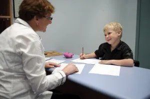 women and children smiling