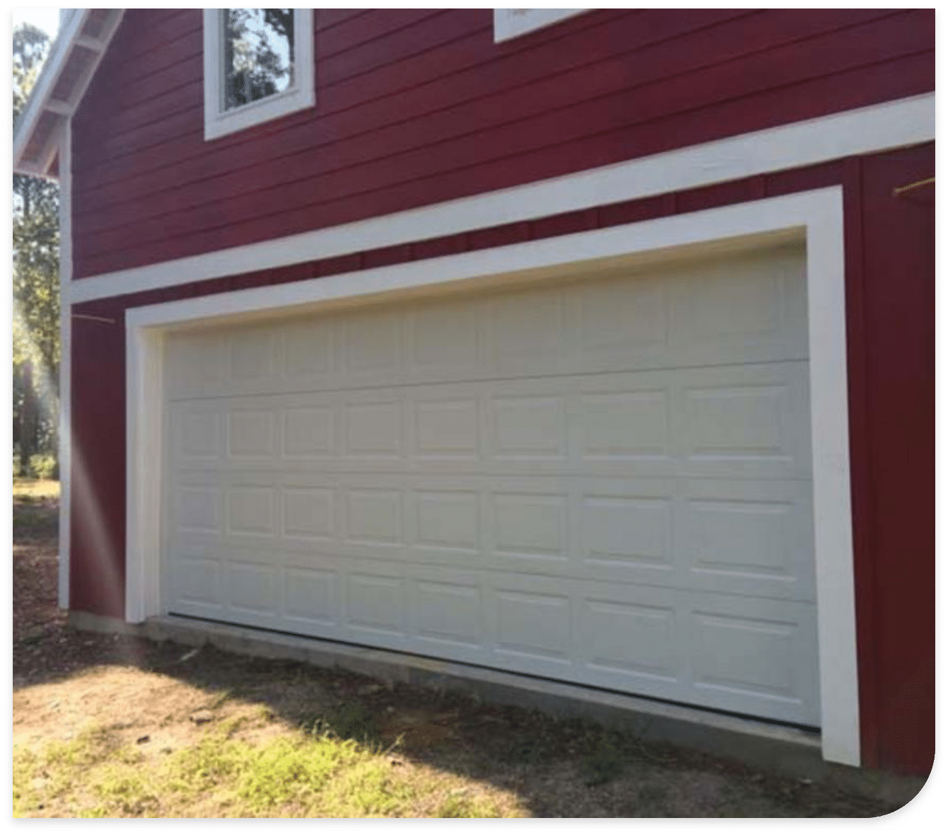 White ranch barn doors